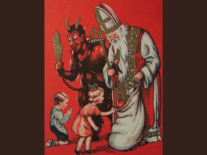Krampus, folclore navideño, terror de Navidad, tradición alpina, leyendas oscuras, Navidad gótica, San Nicolás, el lado oscuro de Santa, Krampuslauf, demonios navideños, historia de Krampus, mitología de invierno, festivales europeos, Krampus en el cine, cultura pop y terror, pedagogía del miedo, tradiciones austríacas, equilibrio navideño, cuentos de fantasmas navideños, humor y leyendas