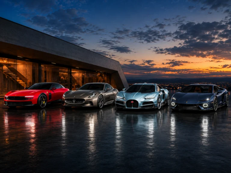 Lamborghini, Maserati, Bugatti