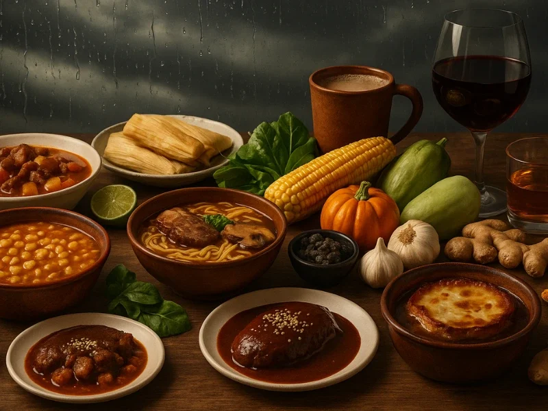 lluvia, comfort food