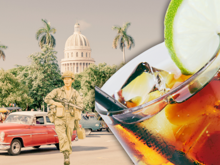 Cuba Libre, yanquis, coca cola, ron cubano, historia del ron, cócteles cubanos, Coca-Cola en Cuba, Cristóbal Colón, piratas y ron, Bacardi, Mojito, Daiquiri, Revolución Cubana, imperialismo y alcohol, cultura cubana, bares en La Habana, Ley Seca y Cuba, tradición etílica, soldados estadounidenses en Cuba, Havana Club, mixología cubana, turismo etílico, legado colonial