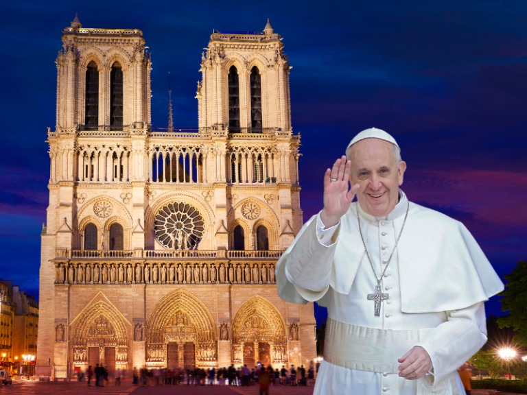 Notre Dame, reapertura 2024, Papa Francisco, liderazgo espiritual, incendio de Notre Dame, catedral de París, Iglesia Católica, crítica al Vaticano, ausencia del Papa, secularismo en Francia, restauración de monumentos, fe y resiliencia, católicos franceses, dignatarios en Notre Dame, controversia papal, relación Vaticano-Francia, arzobispo de París, donaciones millonarias, cultura y religión, símbolos de unidad