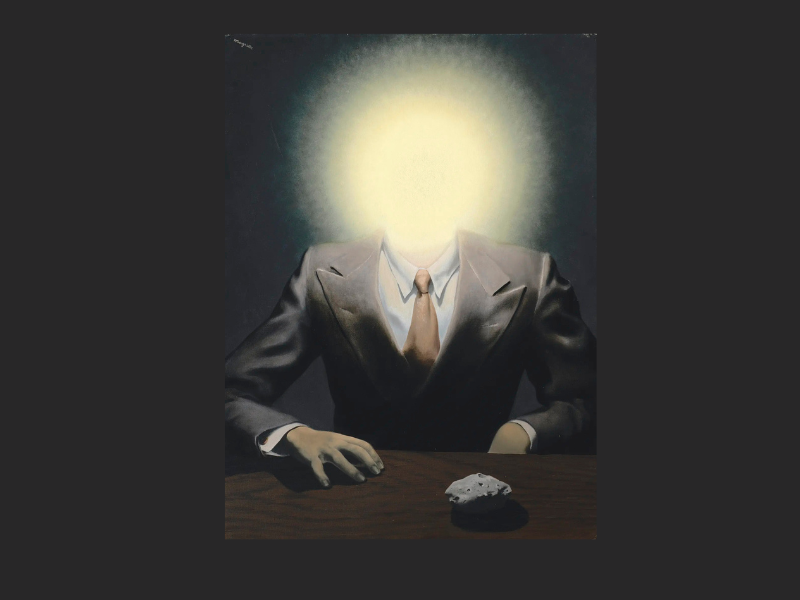 Magritte, surrealismo, René Magritte, arte conceptual, ambigüedad, Giorgio de Chirico, pintura metafísica, surrealismo belga, El hijo del hombre, sombrero bombín, arte surrealista, psicoanálisis, repetición, arte pop, minimalismo, arte conceptual, La reproducción prohibida, "Esto no es una pipa", influencia de Magritte, historia del arte, legado de Magritte, museo Magritte Museum