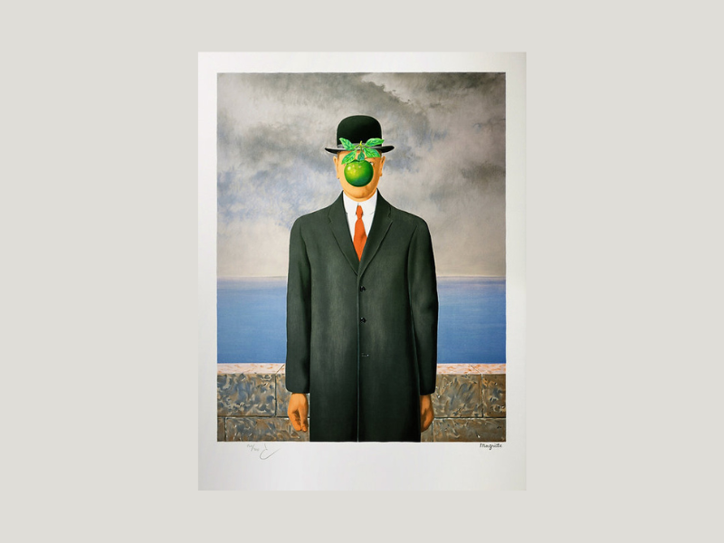 Magritte, surrealismo, René Magritte, arte conceptual, ambigüedad, Giorgio de Chirico, pintura metafísica, surrealismo belga, El hijo del hombre, sombrero bombín, arte surrealista, psicoanálisis, repetición, arte pop, minimalismo, arte conceptual, La reproducción prohibida, "Esto no es una pipa", influencia de Magritte, historia del arte, legado de Magritte, museo Magritte Museum